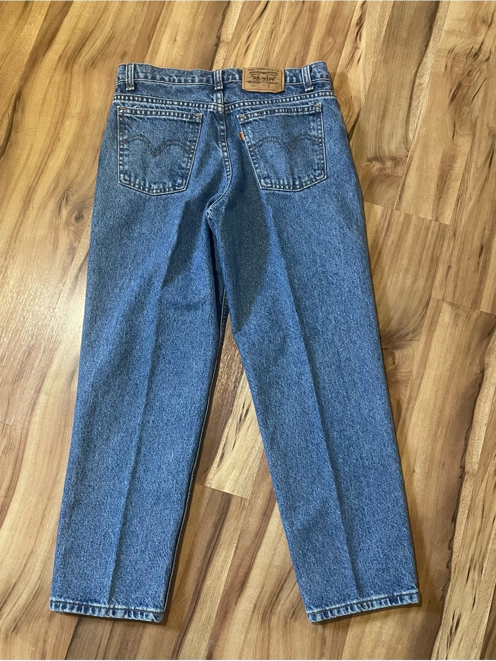 VTG 90s Levi's 550 Orange Tab High Rise Cropped Ankle Mom Jeans 25.5”
